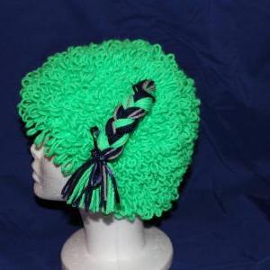 Crocheted Seahawks Colors Beanie Hat