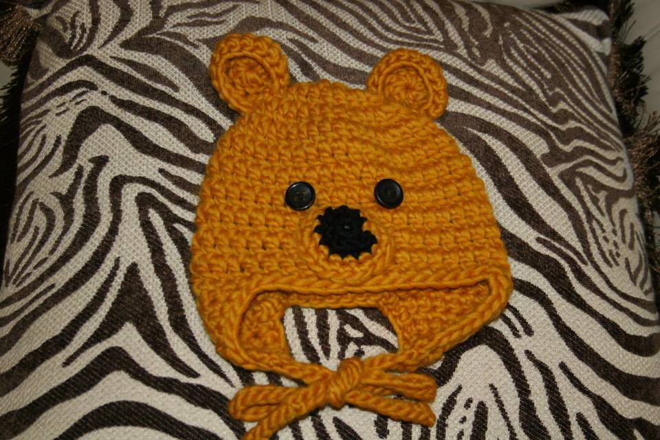 Crocheted Honey Bear Hat
