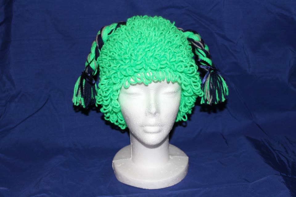 Crocheted Seahawks Colors Beanie Hat